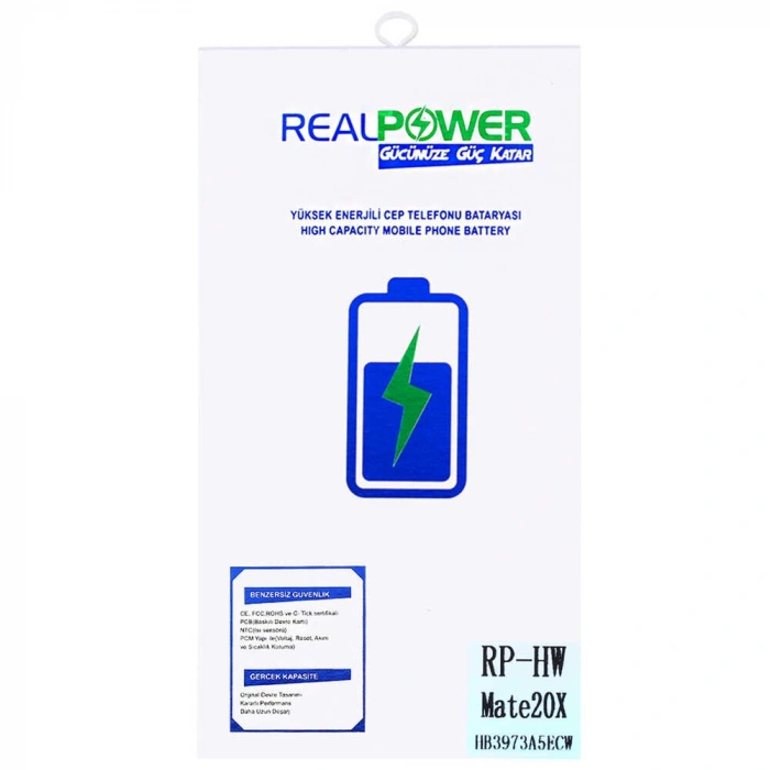 RealPower Huawei Uyumlu Mate 20X Batarya 5200mAh Li-Polymer Uzun Ömürlü Pil