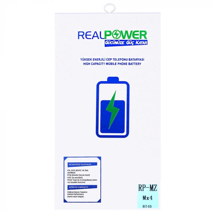RealPower Meizu Uyumlu MX4 Batarya 3200mAh Li-Polymer Uzun Ömürlü Pil