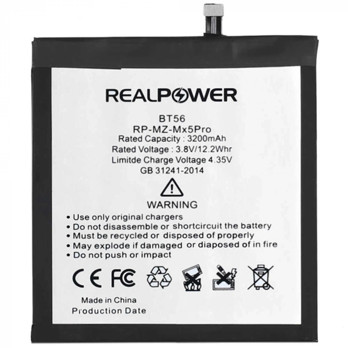 RealPower Meizu Uyumlu MX5 Pro Batarya 3200mAh Li-Polymer Uzun Ömürlü Pil
