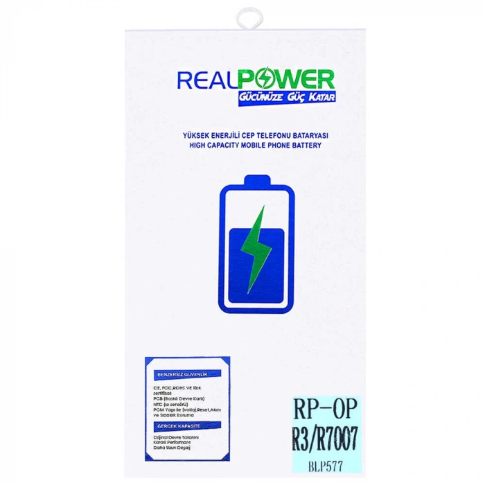 RealPower Oppo Uyumlu A51 Batarya 2620mAh Li-Polymer Uzun Ömürlü Pil