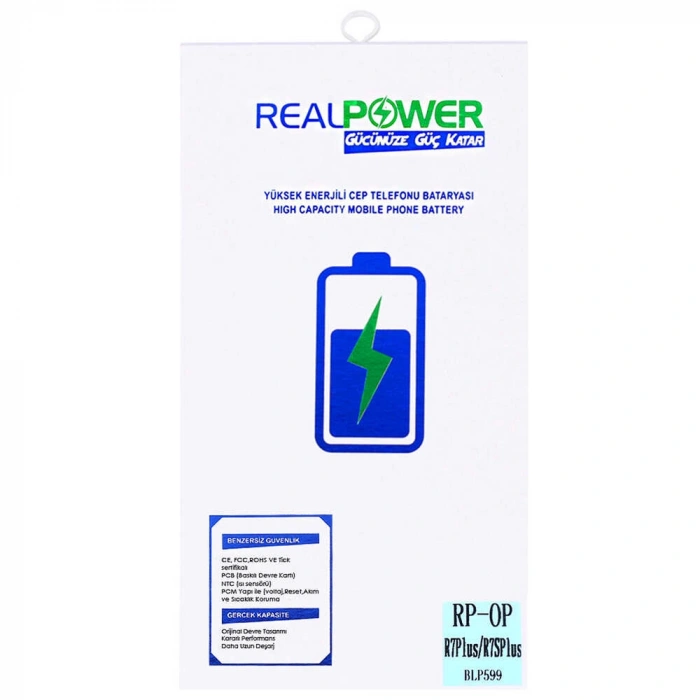 RealPower Oppo Uyumlu R7 Plus Batarya 4300mAh Li-Polymer Uzun Ömürlü Pil