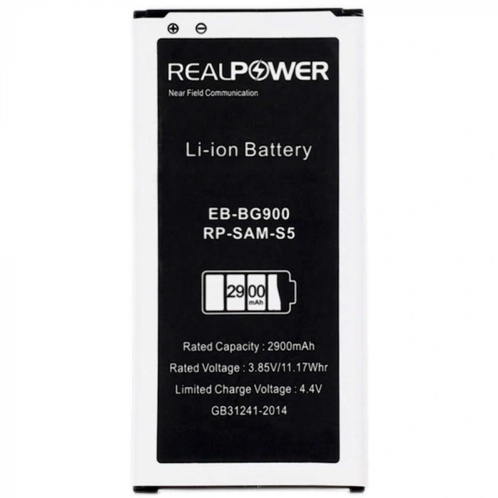 RealPower Samsung Uyumlu Galaxy S5 G900 NFC Batarya 2900mAh Li-Polymer Uzun Ömürlü Pil