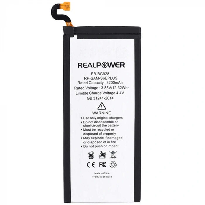 RealPower Samsung Uyumlu Galaxy S6 Edge Plus G928 Batarya 3200mAh Li-Polymer Uzun Ömürlü Pil