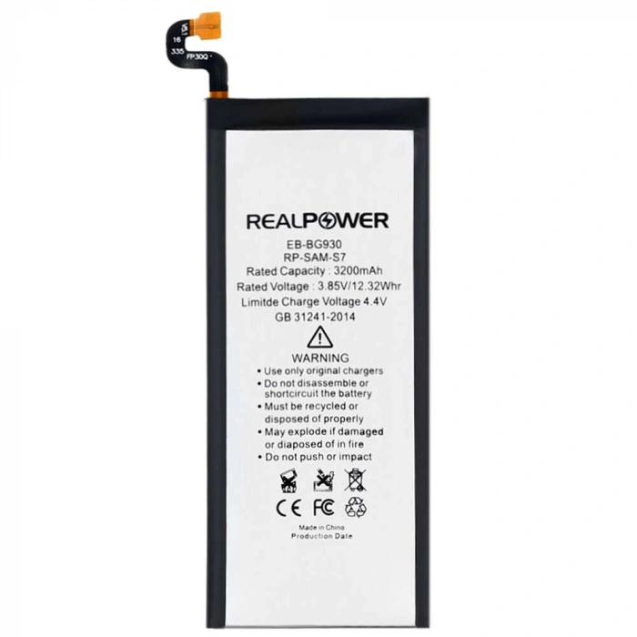 RealPower Samsung Uyumlu Galaxy S7 G930 Batarya 3200mAh Li-Polymer Uzun Ömürlü Pil