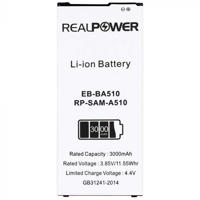 RealPower Samsung Uyumlu Galaxy A5 2016 A510 Batarya 3000mAh Li-Polymer Uzun Ömürlü Pil