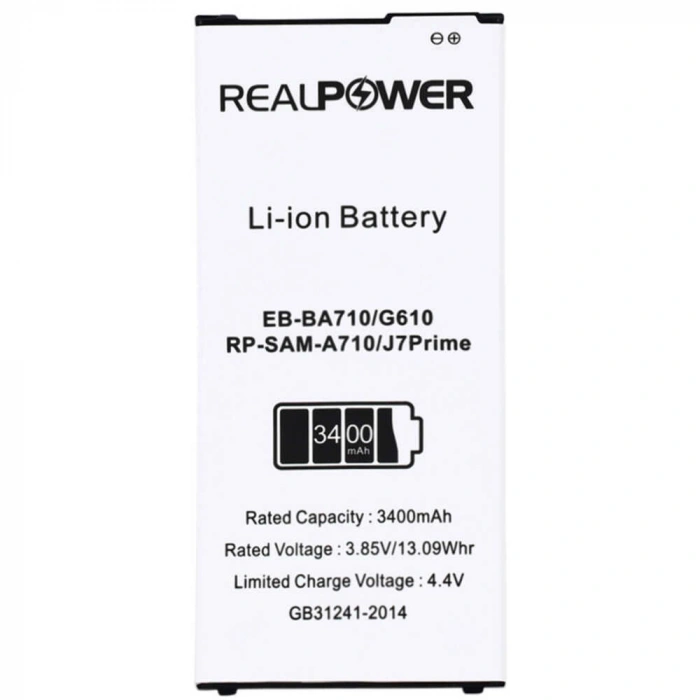 RealPower Samsung Uyumlu Galaxy A7 2016 A710 Batarya 3400mAh Li-Polymer Uzun Ömürlü Pil