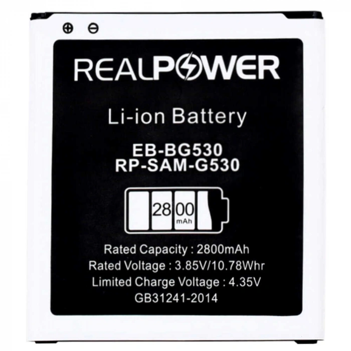 RealPower Samsung Uyumlu Galaxy Grand Prime G530 Batarya 2800mAh Li-Polymer Uzun Ömürlü Pil