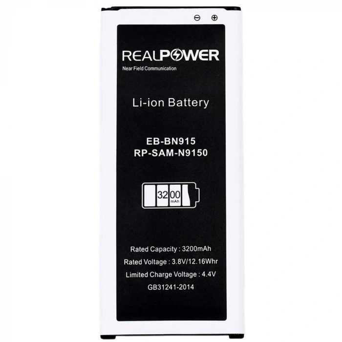 RealPower Samsung Uyumlu Galaxy Note 4 Edge N915 NFC Batarya 3200mAh Li-Polymer Uzun Ömürlü Pil