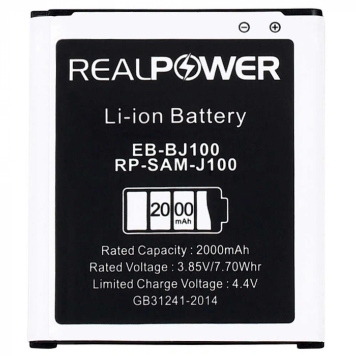 RealPower Samsung Uyumlu Galaxy J1 J100 Batarya 2000mAh Li-Polymer Uzun Ömürlü Pil