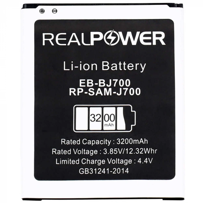 RealPower Samsung Uyumlu Galaxy J7 J700 Batarya 3200mAh Li-Polymer Uzun Ömürlü Pil