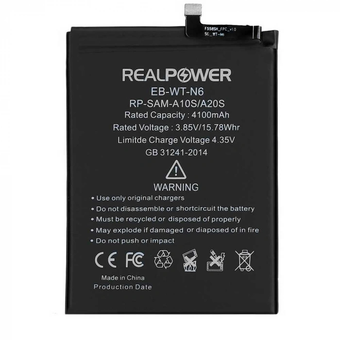 RealPower Samsung Uyumlu Galaxy A10s A107 Batarya 4100mAh Li-Polymer Uzun Ömürlü Pil