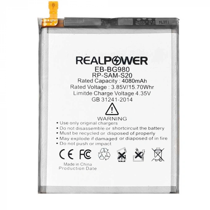 RealPower Samsung Uyumlu Galaxy S20 G980 Batarya 4080mAh Li-Polymer Uzun Ömürlü Pil