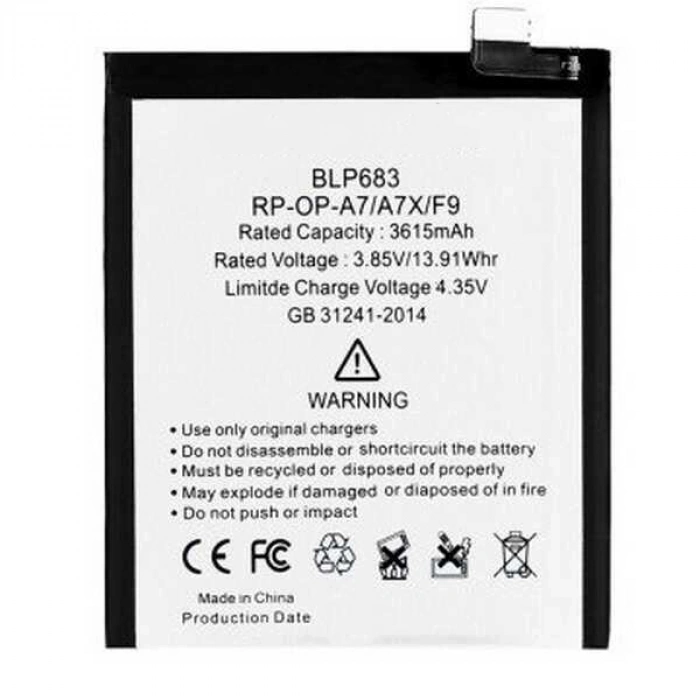 RealPower Oppo Uyumlu A7X Batarya 3615mAh Li-Polymer Uzun Ömürlü Pil
