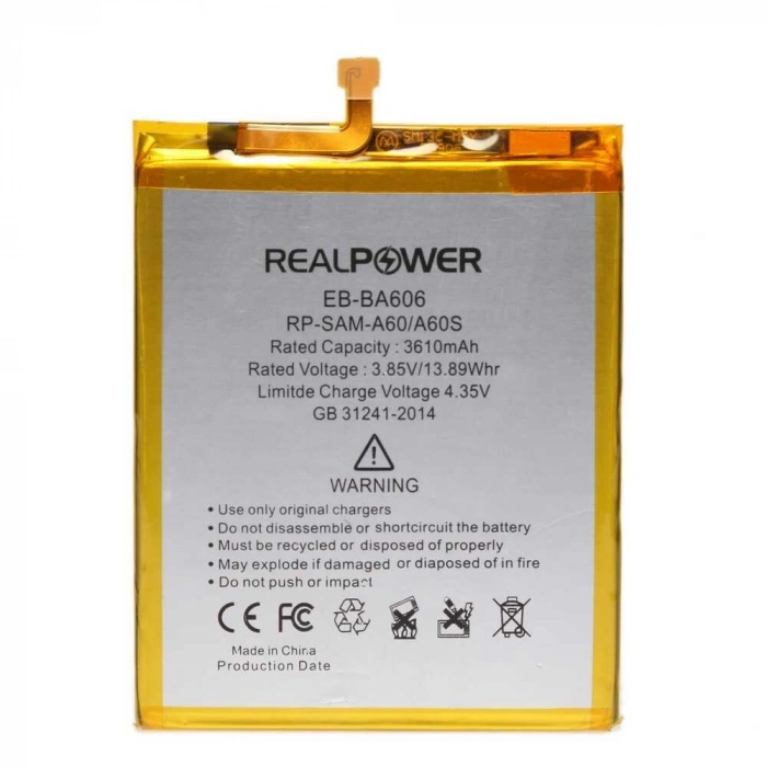 RealPower Samsung Uyumlu Galaxy A6 Plus A605 Batarya 3500mAh Li-Polymer Uzun Ömürlü Pil