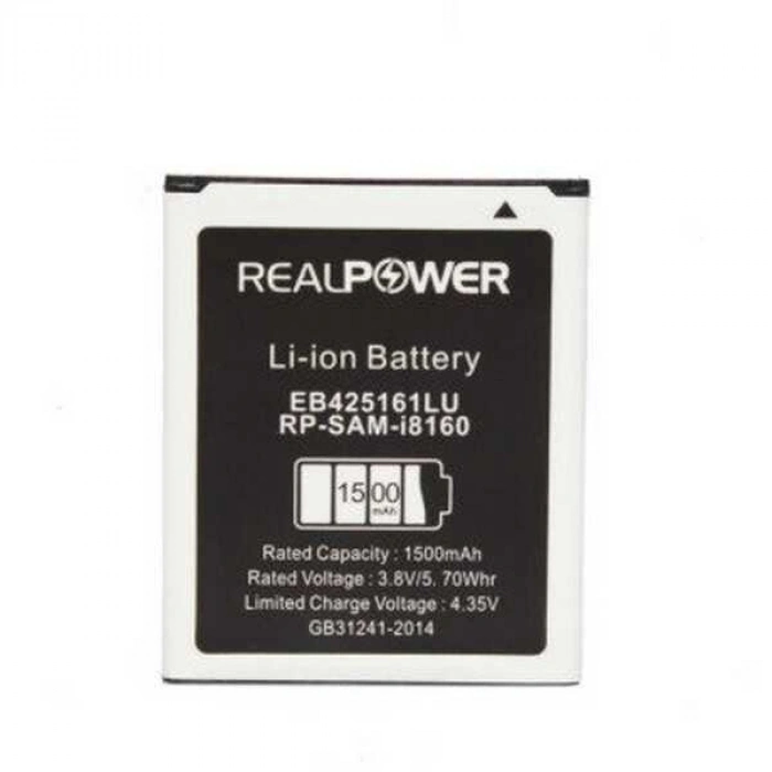 RealPower Samsung Uyumlu Galaxy S7560 S7562 Batarya 1500mAh Li-Polymer Uzun Ömürlü Pil
