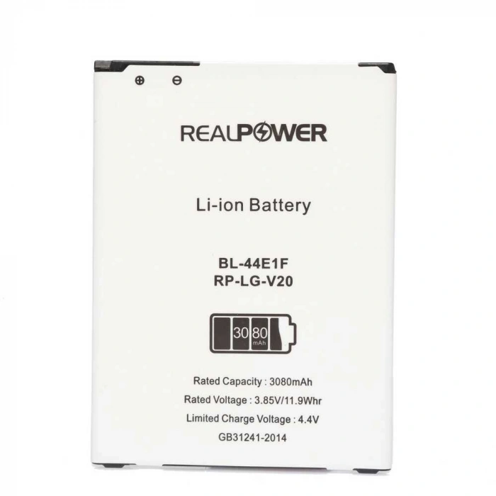 RealPower Lg Uyumlu V20 H990 Batarya 3080mAh Li-Polymer Uzun Ömürlü Pil