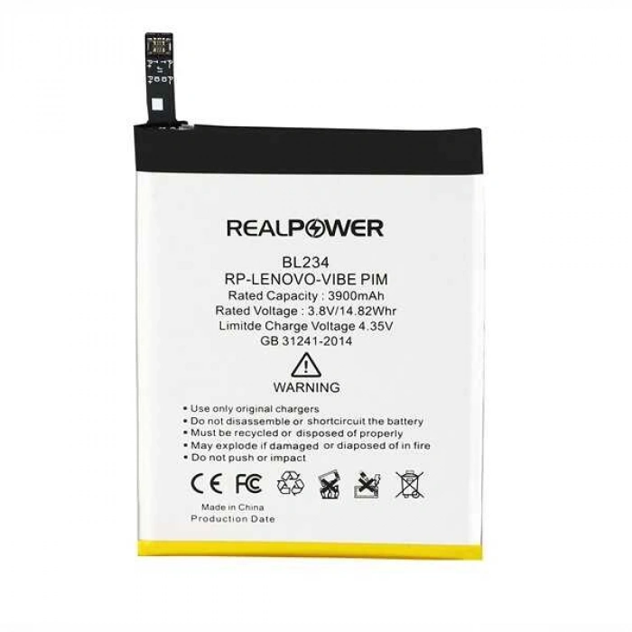 RealPower Lenovo Uyumlu P70 Batarya Li-Polymer Uzun Ömürlü Pil