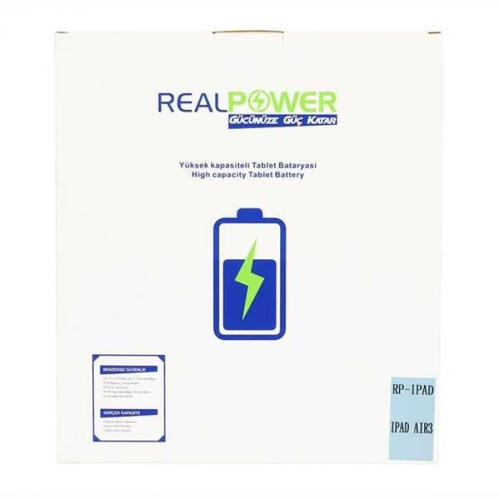 RealPower Apple Uyumlu iPad Air 3. Nesil A2152 A2123 Batarya 8134mAh Tablet Bataryası Pil