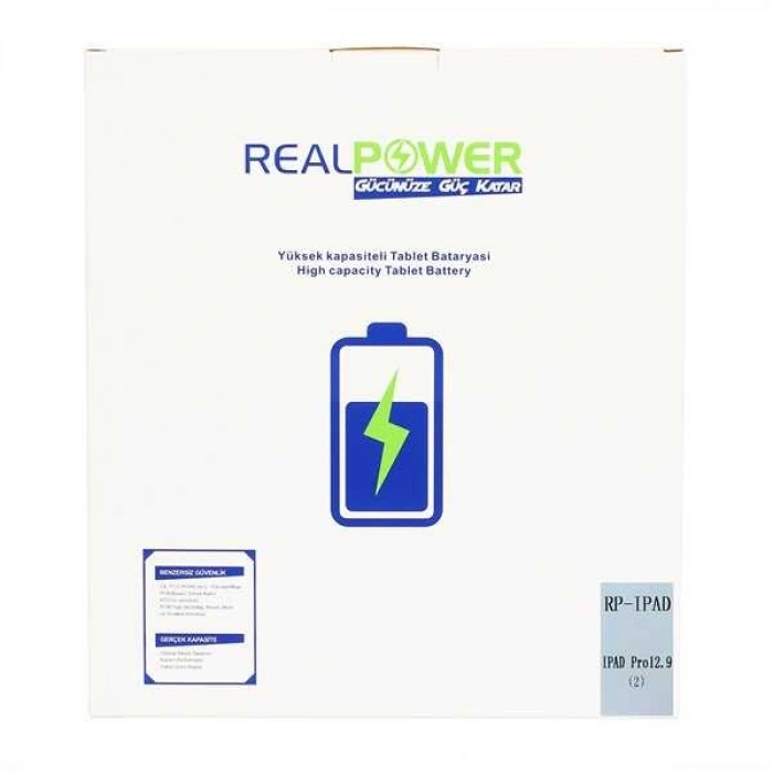 RealPower Apple Uyumlu iPad Pro 12.9 2. Nesil 2017 Batarya 10994mAh Tablet Bataryası Pil