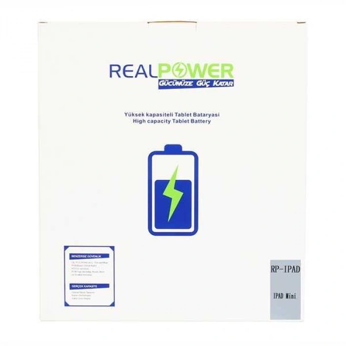 RealPower Apple Uyumlu iPad Mini 1 Batarya 4490mAh Tablet Bataryası Pil