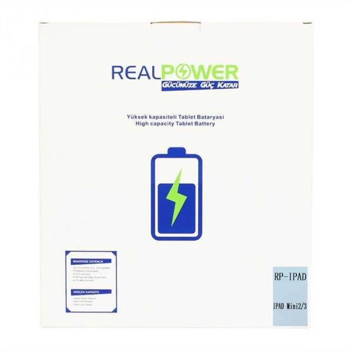 RealPower Apple Uyumlu iPad Mini 3 Batarya 6471mAh Tablet Bataryası Pil