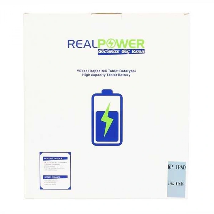 RealPower Apple Uyumlu iPad Mini 4 Batarya 5124mAh Tablet Bataryası Pil