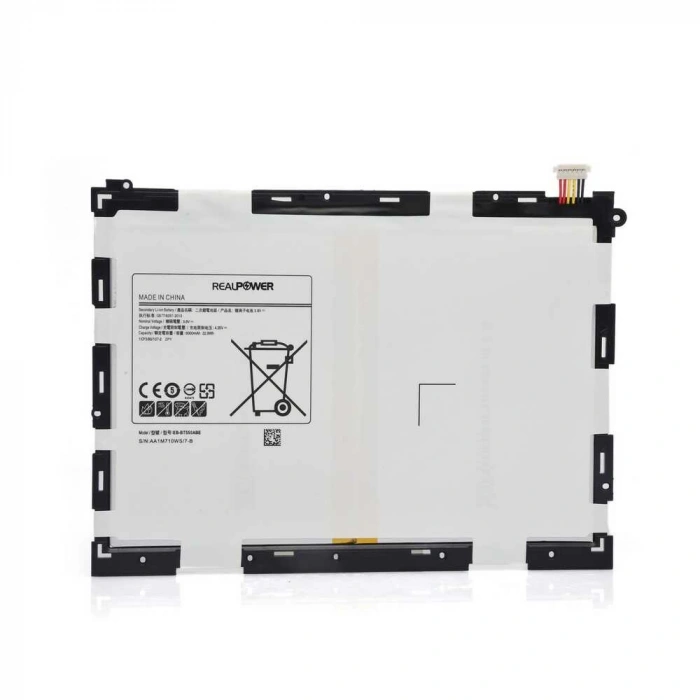 RealPower Samsung Uyumlu Galaxy Tab A 9.7 T550 T555 Batarya 6000mAh Li-Polymer Uzun Ömürlü Pil