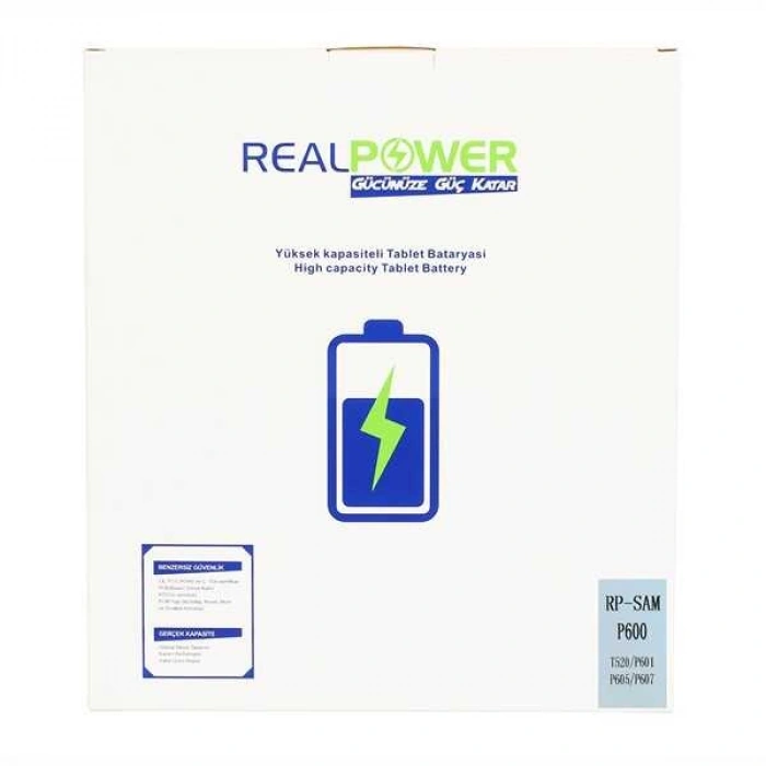 RealPower Samsung Uyumlu Galaxy Note P601 P602 Batarya 8220mAh Li-Polymer Uzun Ömürlü Pil