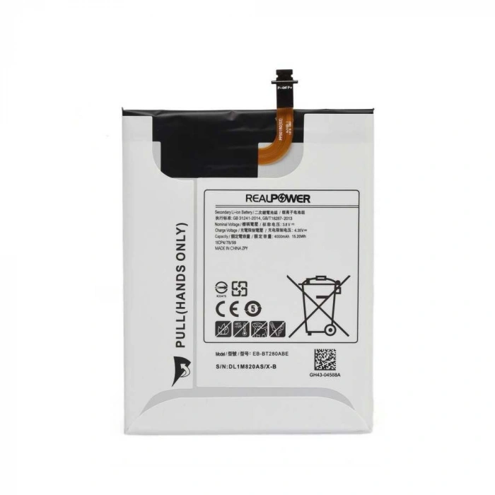 RealPower Samsung Uyumlu Galaxy Tab A 7.0 T280 T285 Batarya 4000mAh Li-Polymer Uzun Ömürlü Pil