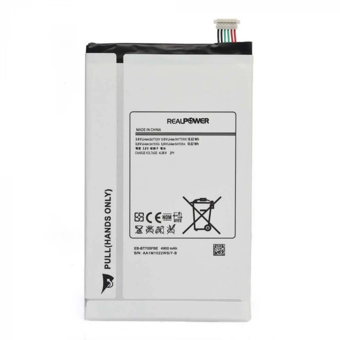 RealPower Samsung Uyumlu Galaxy Tab S 8.4 T700 T701 T705 Batarya 4900mAh Li-Polymer Uzun Ömürlü Pil