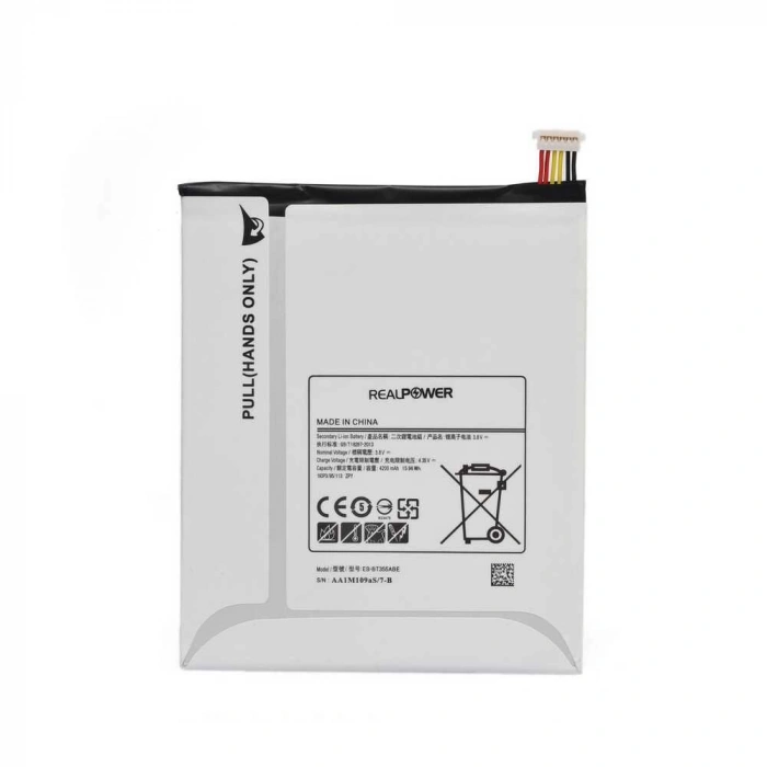 RealPower Samsung Uyumlu Galaxy Tab A 8.0 T350 Batarya 4200mAh Li-Polymer Uzun Ömürlü Pil