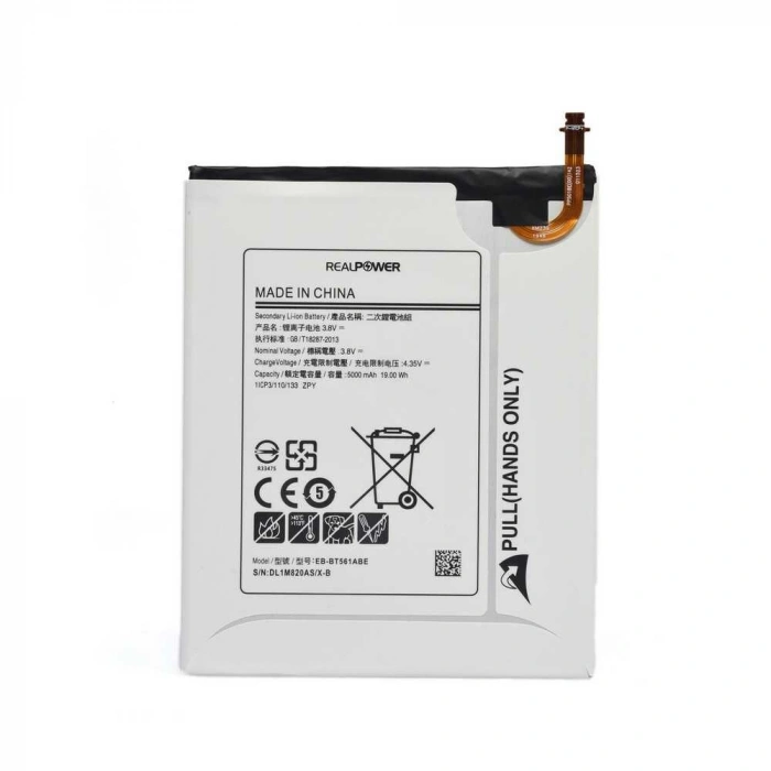 RealPower Samsung Uyumlu Galaxy Tab E T560 T562 Batarya 5000mAh Li-Polymer Uzun Ömürlü Pil