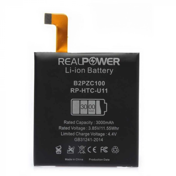 RealPower Htc Uyumlu U11 Batarya 3000mAh Li-Polymer Uzun Ömürlü Pil