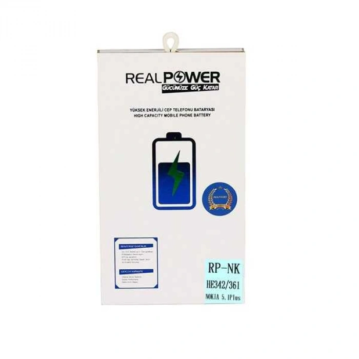 RealPower Nokia Uyumlu 5.1 Plus Batarya 3000mAh Li-Polymer Uzun Ömürlü Pil