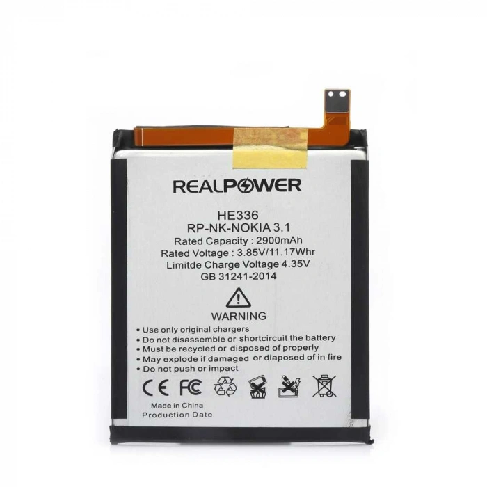 RealPower Nokia Uyumlu 3.1 Batarya 3000mAh Li-Polymer Uzun Ömürlü Pil