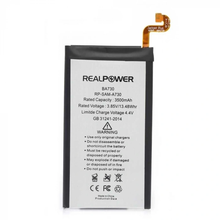 RealPower Samsung Uyumlu Galaxy A8 Plus 2018 A730 Batarya 3500mAh Li-Polymer Uzun Ömürlü Pil