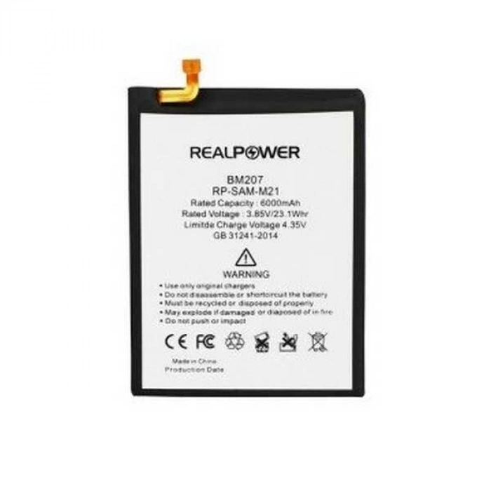 RealPower Samsung Uyumlu Galaxy M31 M315 Batarya 6000mAh Li-Polymer Uzun Ömürlü Pil