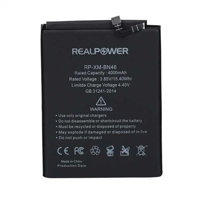 RealPower Xiaomi Uyumlu Redmi Note 8 Batarya Li-Polymer Uzun Ömürlü Pil