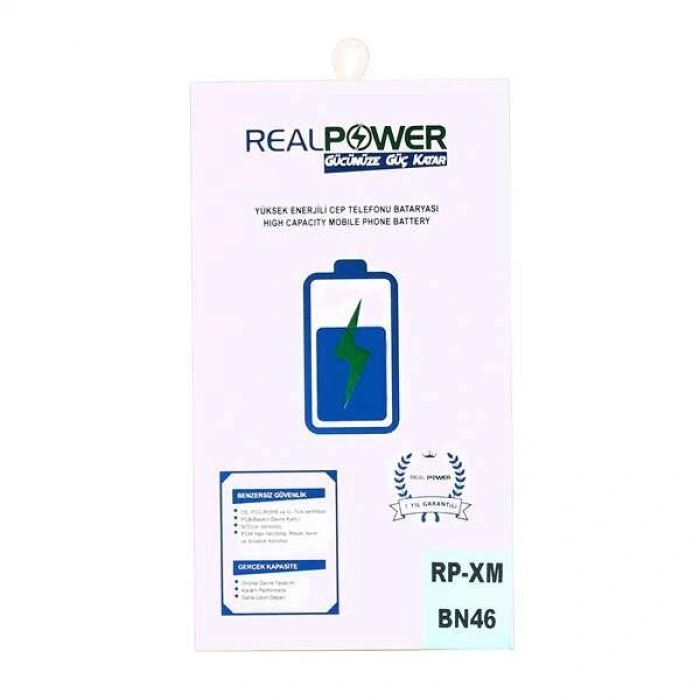 RealPower Xiaomi Uyumlu Redmi Note 8 Batarya Li-Polymer Uzun Ömürlü Pil