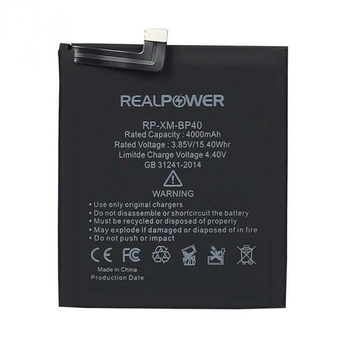 RealPower Xiaomi Uyumlu Mi 9t Pro Batarya 4000mAh Li-Polymer Uzun Ömürlü Pil