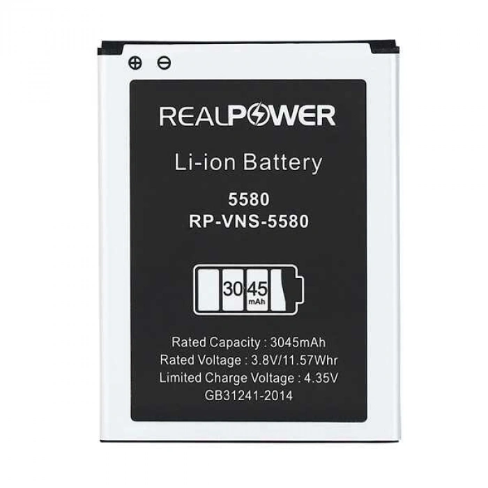 RealPower Vestel Uyumlu Venüs 5580 Batarya 3045mAh Li-Polymer Uzun Ömürlü Pil