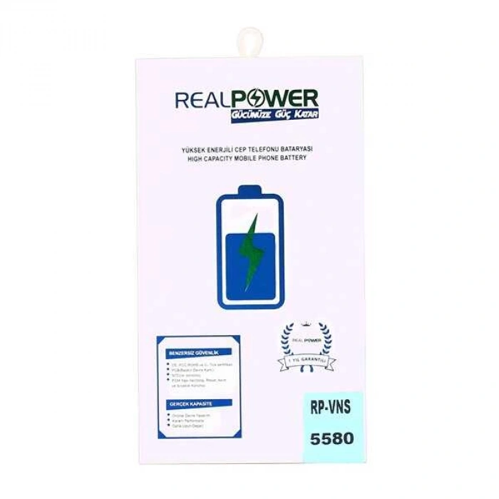 RealPower Vestel Uyumlu Venüs 5580 Batarya 3045mAh Li-Polymer Uzun Ömürlü Pil