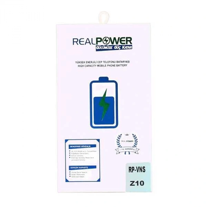 RealPower Vestel Uyumlu Venüs Z10 Batarya 3050mAh Li-Polymer Uzun Ömürlü Pil