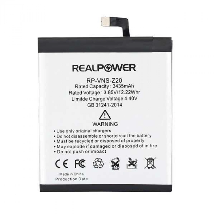 RealPower Vestel Uyumlu Venüs Z20 Batarya 3435mAh Li-Polymer Uzun Ömürlü Pil