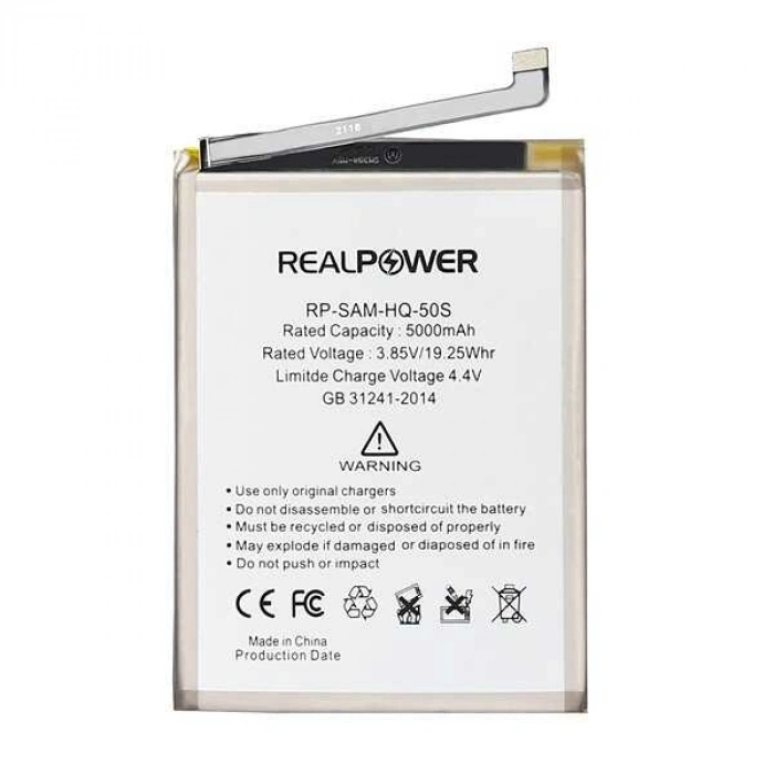 RealPower Samsung Uyumlu Galaxy A02s Batarya 5000mAh Li-Polymer Uzun Ömürlü Pil