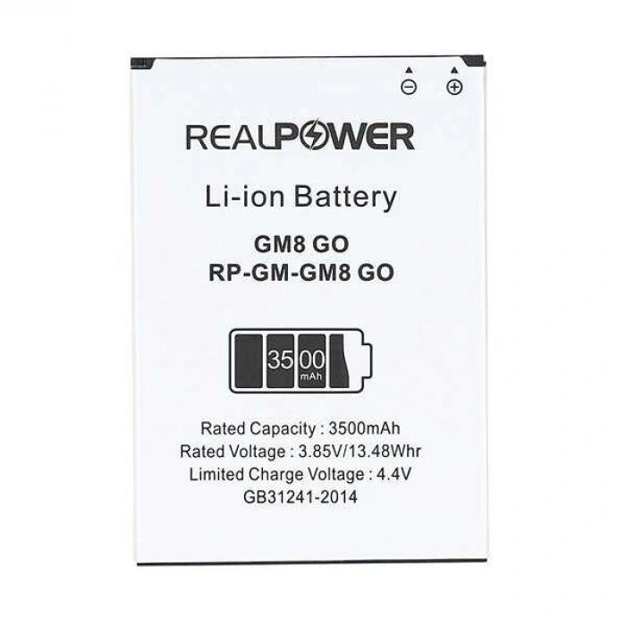 RealPower General Mobile Uyumlu Discovery GM8 Go Batarya 3500mAh Li-Polymer Uzun Ömürlü Pil