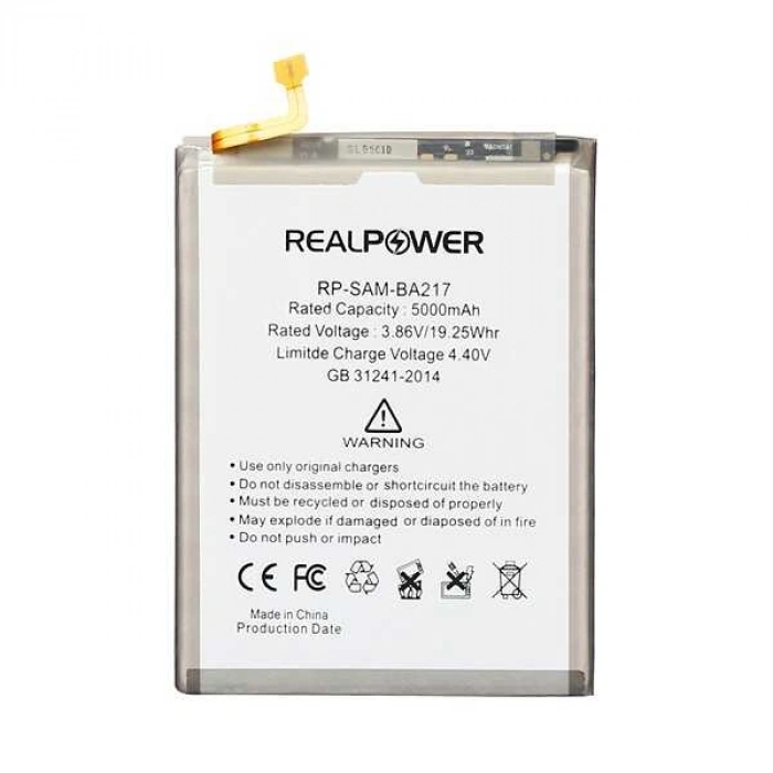 RealPower Samsung Uyumlu Galaxy A12 A125 Batarya 5000mAh Li-Polymer Uzun Ömürlü Pil