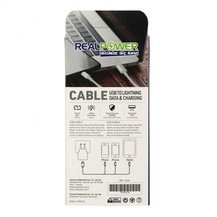 Realpower Apple iPhone Usb Lightning Şarj Kablosu OLD