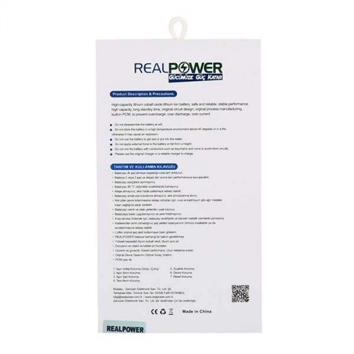 RealPower Samsung Uyumlu Galaxy C5 Pro C5010 Batarya 2600mAh Li-Polymer Uzun Ömürlü Pil