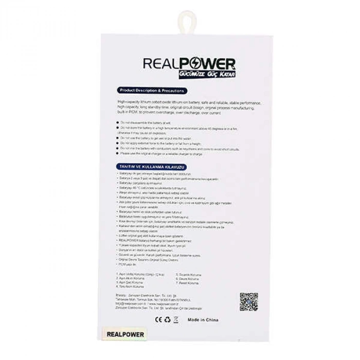 RealPower Apple Uyumlu iPod Touch 6 Batarya Pil